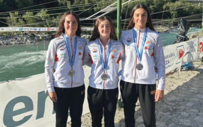 Tres medallas para nuestras palistas en el Europeo Junior y Sub-23 de Slalom celebrado en Solkan
